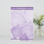 Geometrische Paarse vormen Abstract Briefpapier (Staand voorkant)