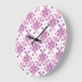 Geometrische Paarse Waterverf ventilatorpatroon Te Grote Klok (Hoek)