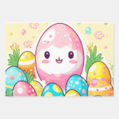 Geometrische Paasei Abstracte Wrap Inpakpapier Vel (Voorkant)