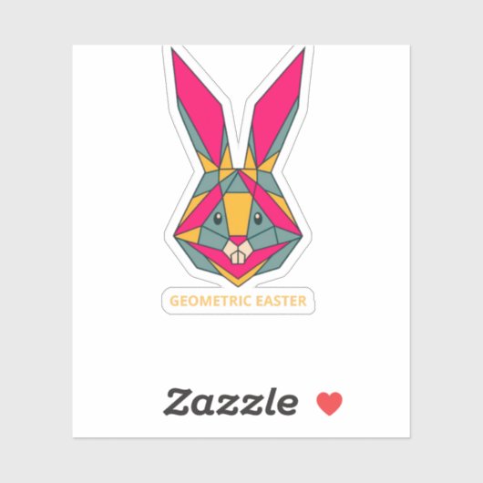 geometrische paashaas sticker (Vel)
