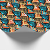 Geometrische palm verlaat gouden patronen in Art D Cadeaupapier (Hoek)