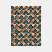 Geometrische palm verlaat gouden patronen in Art D Fleece Deken (Voorkant)