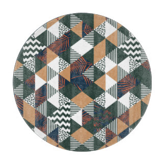 Geometrische palmbladeren, trendy patroon snijplank