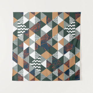 Geometrische palmbladeren, trendy patroon wandkleed