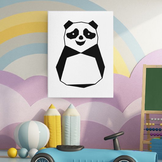 Geometrische panda fotoprint foto afdruk
