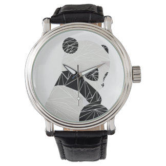 Geometrische panda horloge