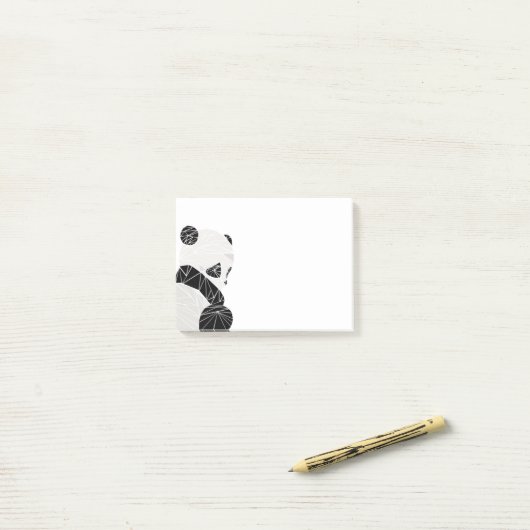 Geometrische panda post-it® notes (Op bureau)