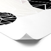 Geometrische panda poster (Hoek)