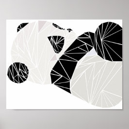 Geometrische panda poster