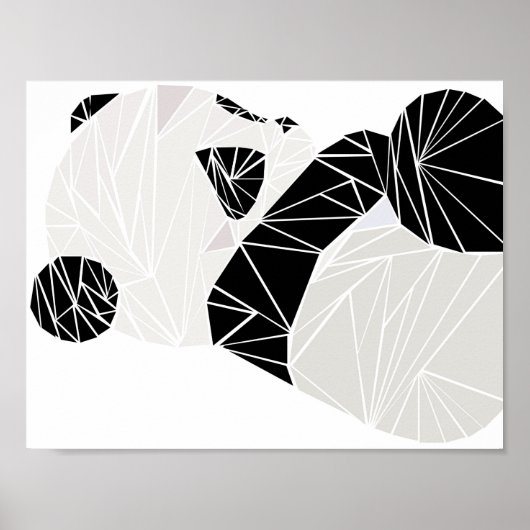 Geometrische panda poster (Voorkant)