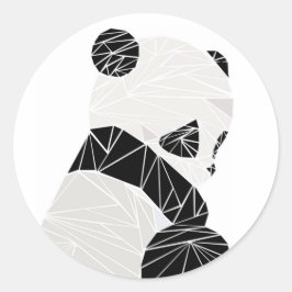 Geometrische panda ronde sticker