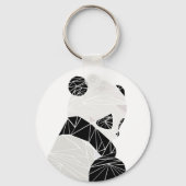 Geometrische panda sleutelhanger (Voorkant)