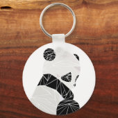 Geometrische panda sleutelhanger (Voorkant)