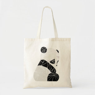 Geometrische panda tote bag