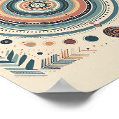 Geometrische Pastel Boho Art Poster (Hoek)