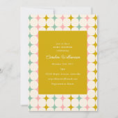  geometrische pastel MCM Stars Baby shower Kaart (Voorkant)