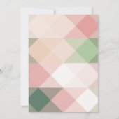 geometrische pastel moderne geboorteaankondiging kaart (Achterkant)