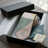 Geometrische pastel strik met gepersonaliseerde in stropdas