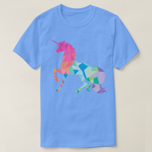 Geometrische pastel Unicorn T-shirt (Design voorkant)