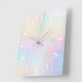 geometrische pastelkleuren vierkante klok (Hoek)