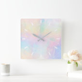 geometrische pastelkleuren vierkante klok (Huis)