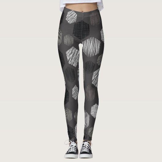 Geometrische pastels: structuurpatroon. leggings (Voorkant)