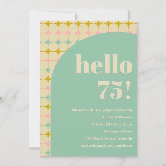  geometrische pastelsterren chique verjaardagsfees kaart (Voorkant)