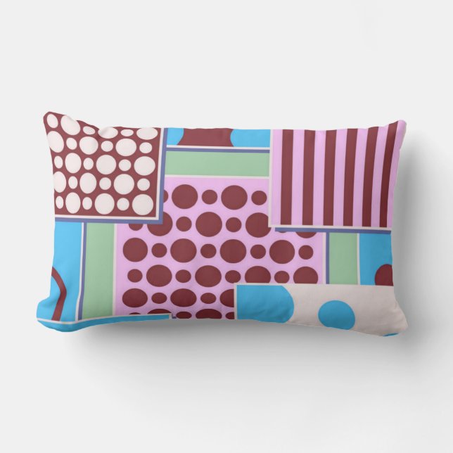 Geometrische patchwork American MoJo Pillow Kussen (Voorkant)