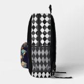 Geometrische Patchwork Diamant Monogram Harlekijn Bedrukte Rugzak (Rechts)
