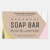 Geometrische Patchwork Handgemaakte Zeep Labels (Voorkant)
