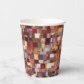 Geometrische patchwork mozaïekpatroon papieren bekers (Achterkant)
