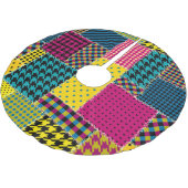 Geometrische patchwork: Rechthoek Naadloze Achterg Kerstboom Rok (Gekanteld)
