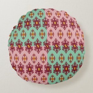 Geometrische Patchwork Worp Kussen – Modern Paars