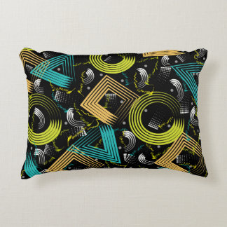 Geometrische patronachtergrond, retro,90s, abstrac accent kussen