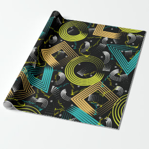 Geometrische patronachtergrond, retro,90s, abstrac cadeaupapier