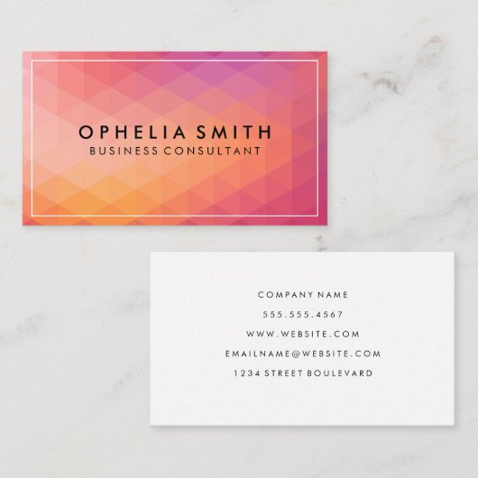 Geometrische patronen | Artistiek Minimaal Visitekaartje (Voorkant / Achterkant)