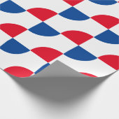 Geometrische patronen Camouflage Red Blue Cool Cadeaupapier (Hoek)