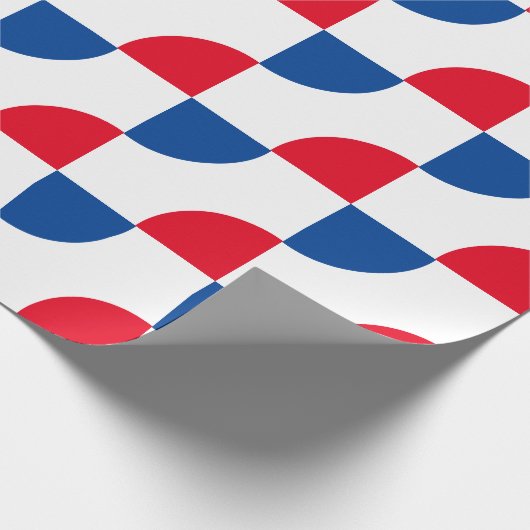 Geometrische patronen Camouflage Red Blue Cool Cadeaupapier (Hoek)