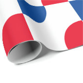 Geometrische patronen Camouflage Red Blue Cool Cadeaupapier (Rol Hoek)