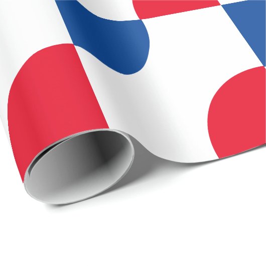 Geometrische patronen Camouflage Red Blue Cool Cadeaupapier (Rol Hoek)