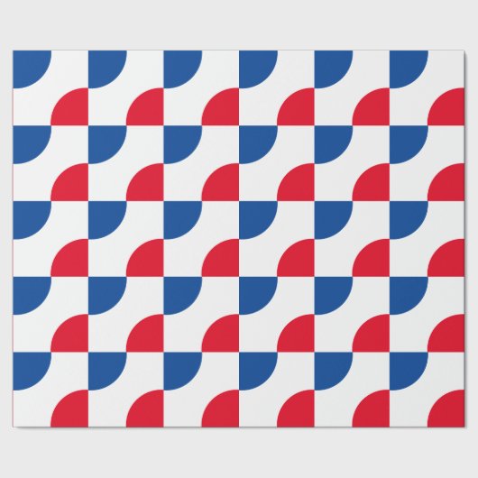 Geometrische patronen Camouflage Red Blue Cool Cadeaupapier (Zoom)