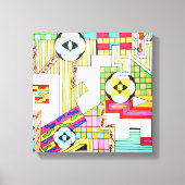 Geometrische patronen canvas afdruk (Voorkant)