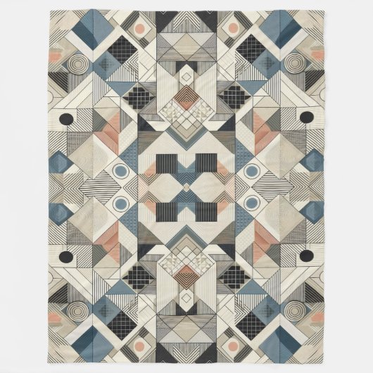 Geometrische patronen fleece deken (Voorkant)