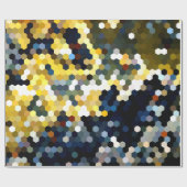 Geometrische patronen | Gele en blauwe hexagons Cadeaupapier (Vlak)