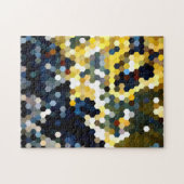 Geometrische patronen | Gele en blauwe hexagons Legpuzzel (Horizontaal)