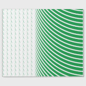 Geometrische patronen Kerstgroen Abstract wit Cadeaupapier (Vlak)