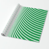 Geometrische patronen Kerstgroen Abstract wit Cadeaupapier (Uitgerold)