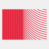 Geometrische patronen Kerstmis Rood Groen Wit Kuns Inpakpapier Vel (Voorkant 3)