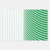 Geometrische patronen Kerstmis Rood Groen Wit Kuns Inpakpapier Vel (Voorkant 2)