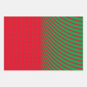 Geometrische patronen Kerstmis Rood Groen Wit Kuns Inpakpapier Vel (Voorkant)
